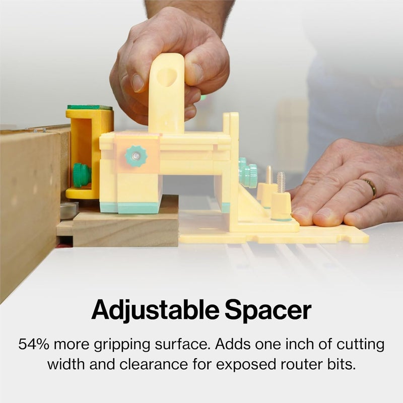 MICRO JIG GRR-RIPPER Pro 3D Pushblock for Safety, Precision and Control, 3-Dimensional Force System, Ideal for Router Table Saw and More, Includes SafeRip Kit, GR-200Pro, Yellow - Image 4